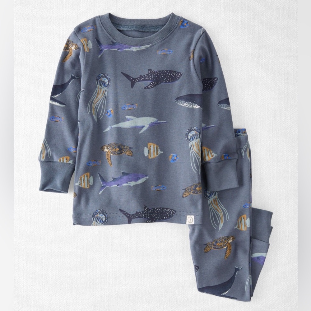 Little Planet Baby Organic Cotton Pajamas Set in Deep Blue Sea